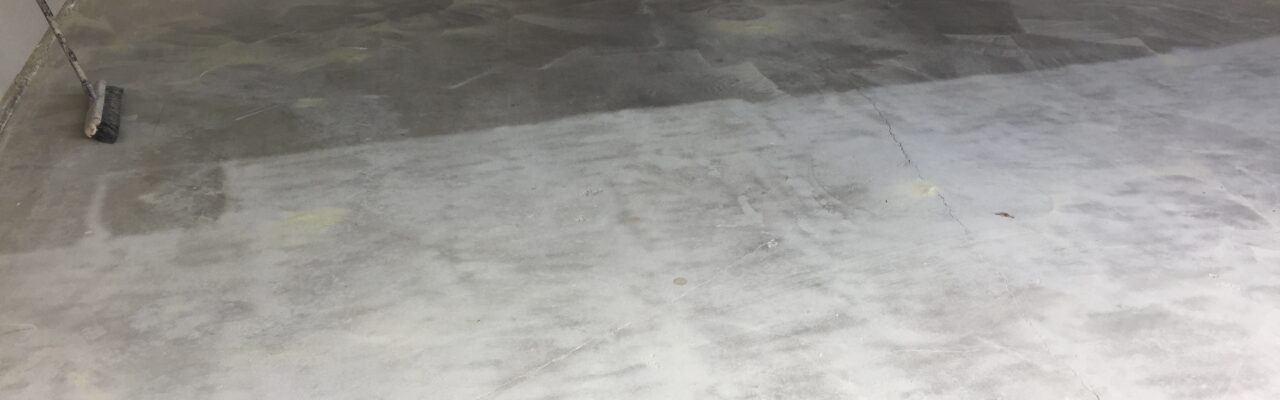 A Garage Floor after Environmentally Friendly Micro-Abrasive Blasting.