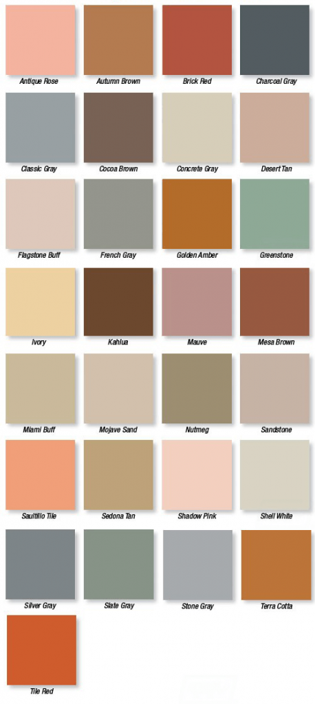 Spray-top color chart.