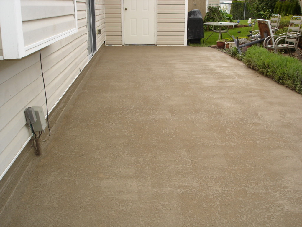 Patio after the Spray Texture System