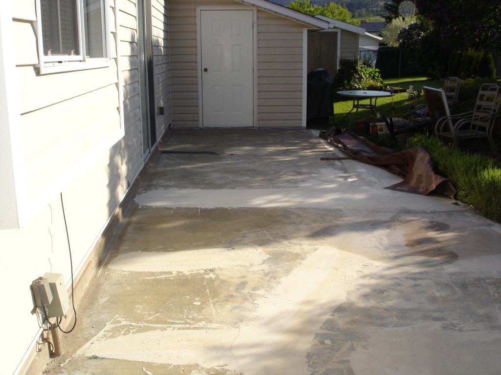Patio before Spray Texture System